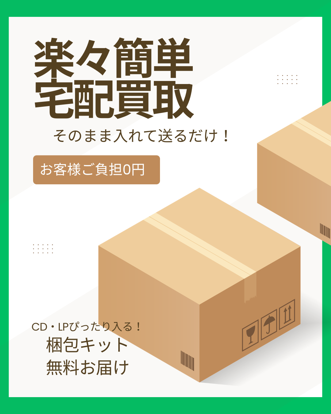 レコファンの宅配買取はお客様のご負担費用0円です！